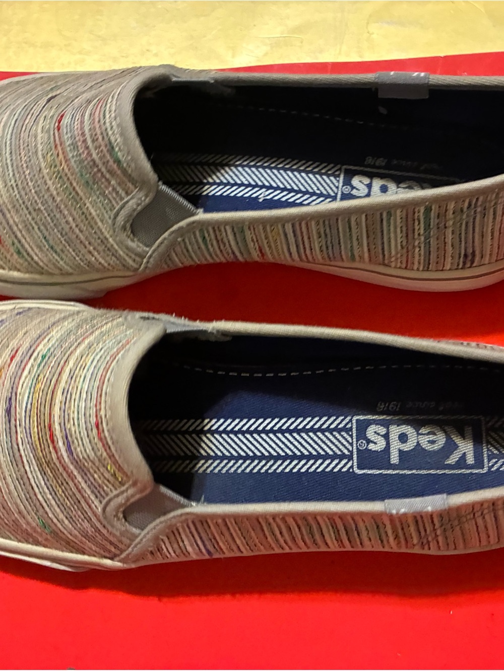 Women's Keds Multicolor Stripe Slip-On casuals US 8
